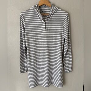 Coolibar Women Size XS Sunrise Swim Cover-Up Dress‎ UPF 50+ Beach Gray White